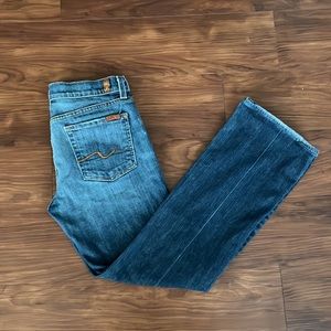 7 For All Mankind Blue Boot Cut Jeans